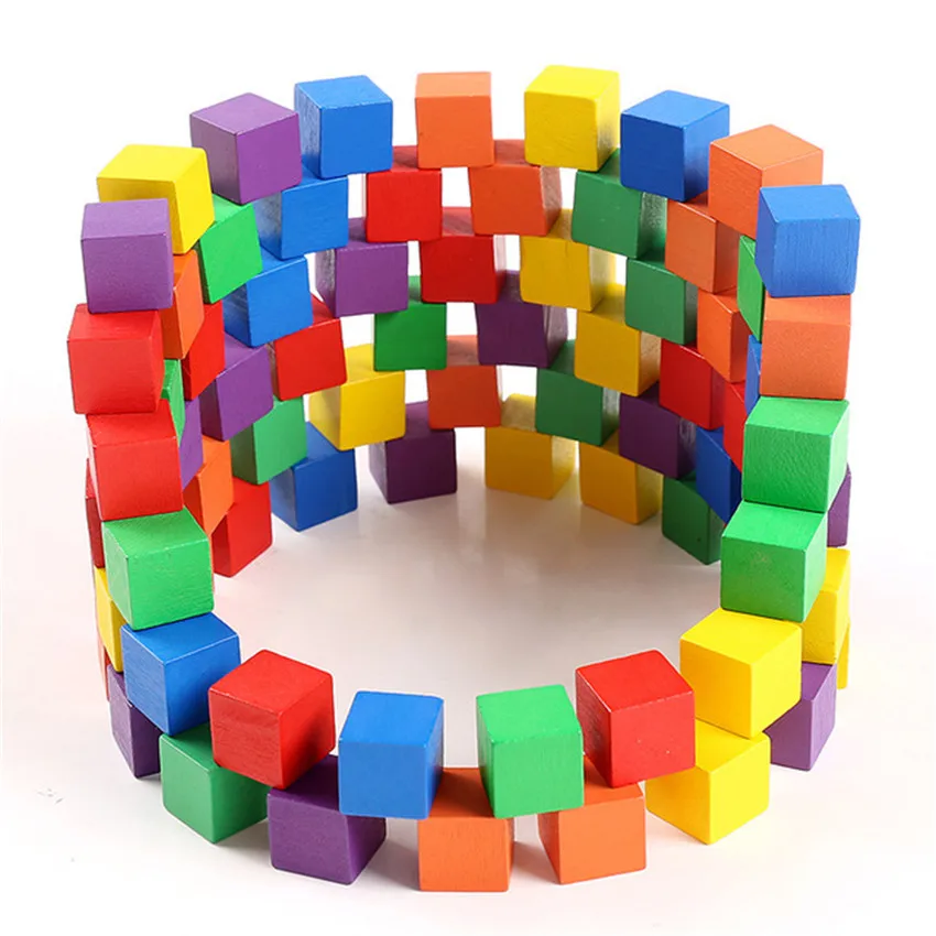 Kids Educational Game 2 - 30ชิ้น/เซ็ต2*2*2ซมทำจากไม้ที่มีสีสันคิวบ์บล็อกตัวต่อสี่เหลี่ยมลูกเต๋าเกมเด็กของเล่นเพื่อการศึกษาสแต็คอิฐเกมสูง