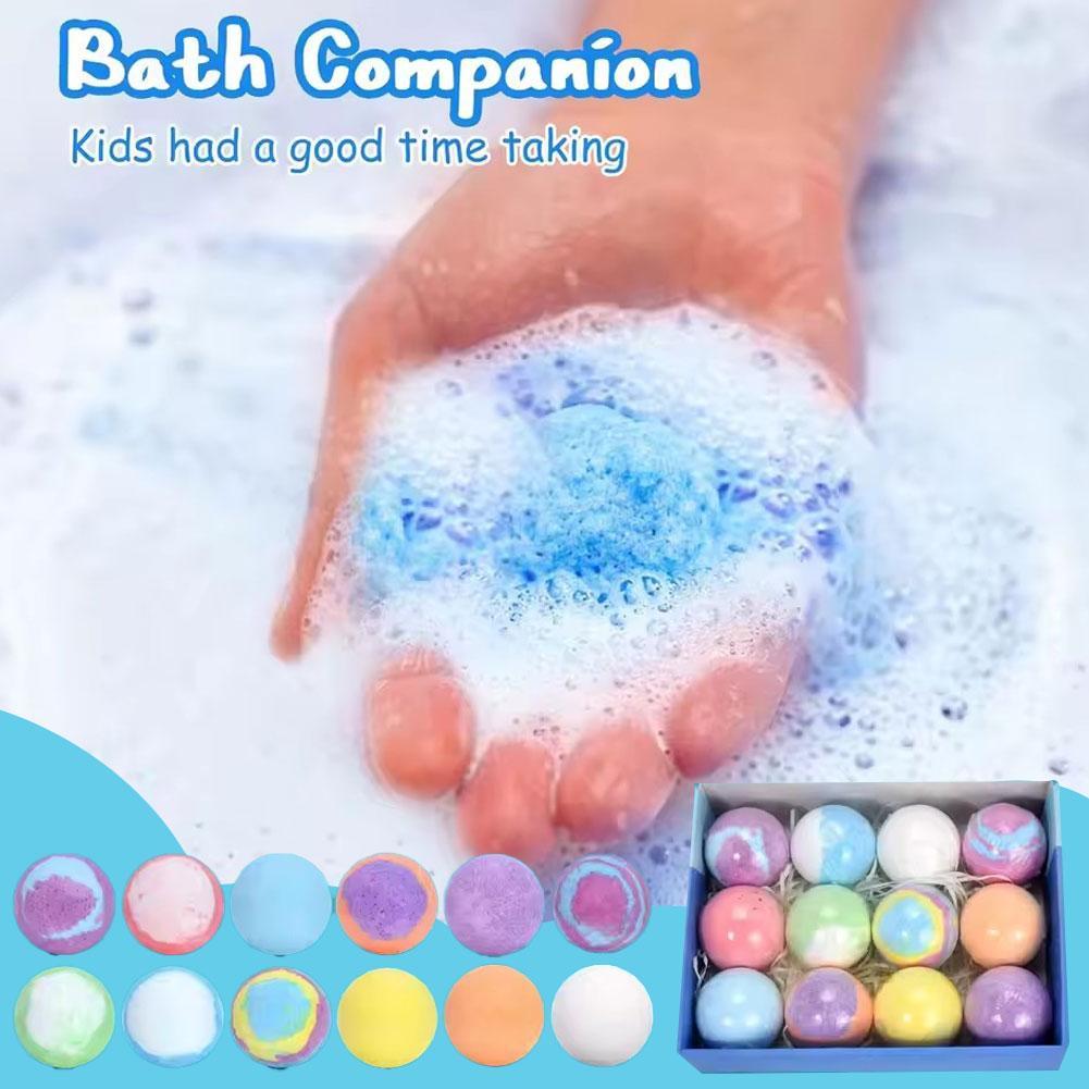 Kids Education Product - บาธบอมบ์สำหรับเด็กพร้อมของเซอร์ไพรส์ข้างใน ชุดของขวัญลูกบอลฟองฟู่สำหรับสปา พร้อมของเล่นรูปสัตว์ ของขวัญวันหยุดแสนสนุกและมีประโยชน์สำหรับเด็ก