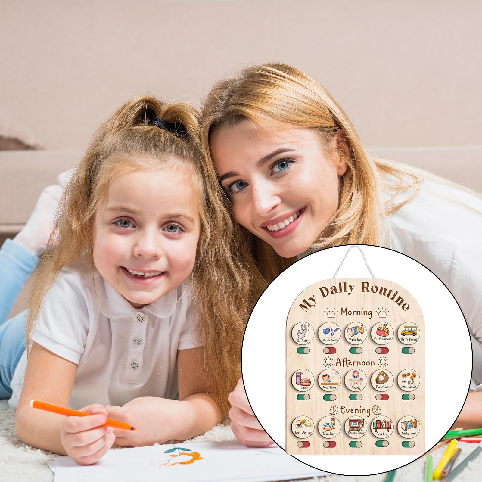เด็กแผนภูมิประจําวันไม้กระดานก - Kids Education Planner บทวิจารณ์และราคา