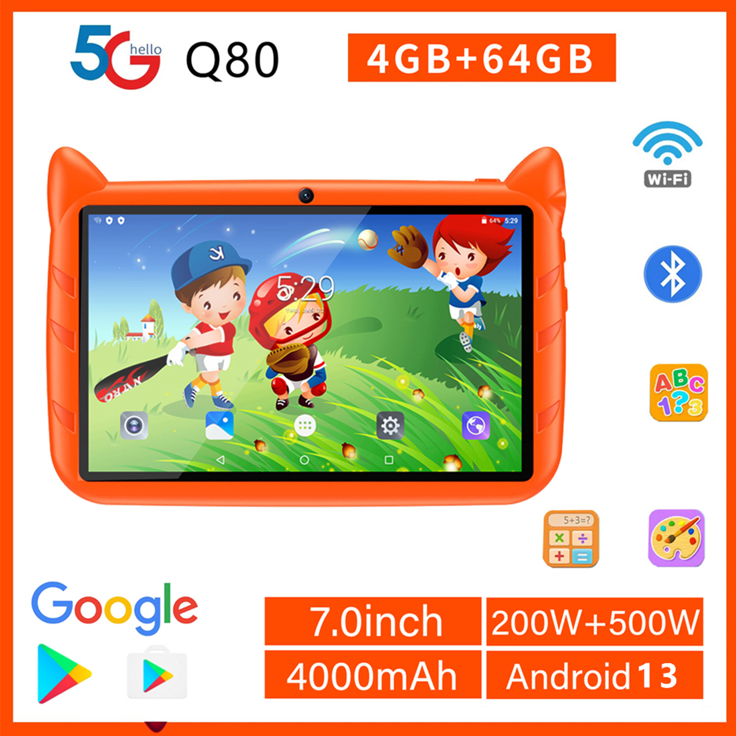 ใหม่ 5G WiFi เด็กแท็บเล็ต 7 นิ - Kids Education Tablets บทวิจารณ์และราคา